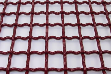 A malha tecida frisada único fio da tela de vibração tem o diâmetro grosso e furos pequenos.