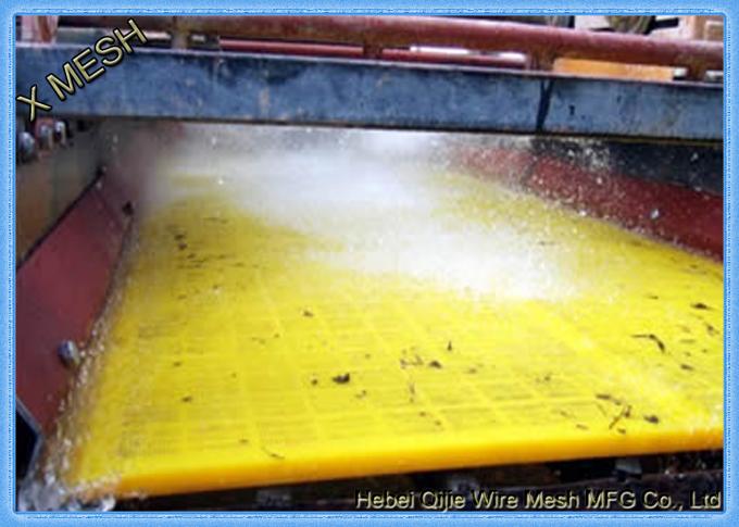 A malha da tela de vibração do poliuretano pode ser usada na secagem, na tutela da água e nas indústrias das energias hidráulicas.