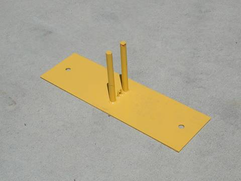 Este é um pé de cerco amarelo que seja usado na cerca do portable de Canadá.