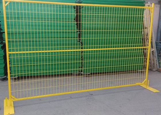 o pó do amarelo da altura de 1.8m revestiu o fio provisório Mesh Fence de Canadá