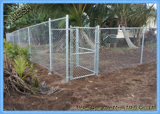 Galvanizado Chain Link Fence Privacidade Tela / Mesh Fabric High Carbon Steel Wire
