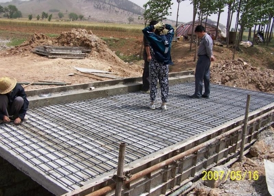 4.8m x 2.4m soldou os painéis de barra de aço galvanizados rede de arame para o reforço concreto