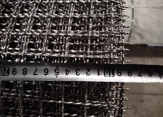 tela de mineração Mesh Aluminum Crimped Wire Mesh Rolls da abertura de 20mm
