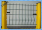 cerca de aço da segurança verde revestida do PVC 3D, painéis da cerca da rede de arame de 5.0mm