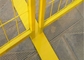 Cerca provisória colorida amarela Panel da construção exterior padrão de Canadá da altura de 1.8m