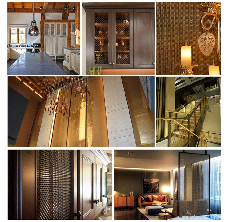 Retalhos de tela de arame plano de a&ccedil;o inoxid&aacute;vel para arm&aacute;rios de m&oacute;veis 2