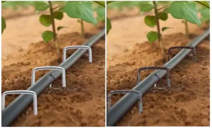 Rede de insetos Fixação Peg Turf Fixação SOD Staples aço galvanizado prego jardim 0