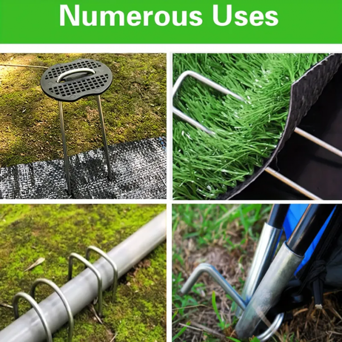 Rede de insetos Fixação Peg Turf Fixação SOD Staples aço galvanizado prego jardim 5