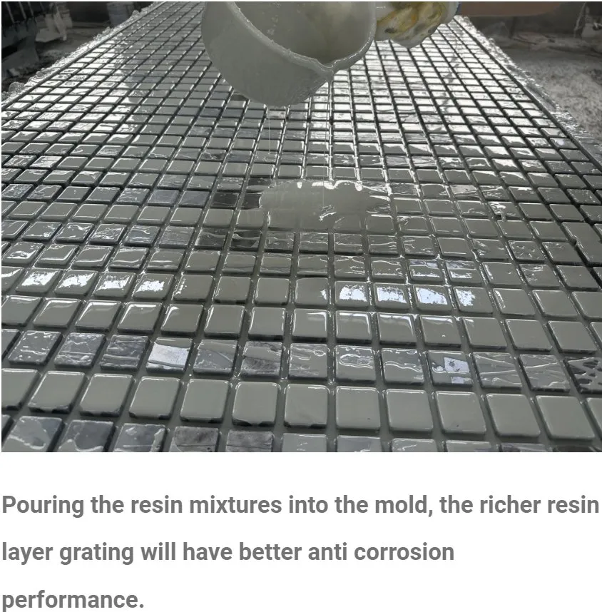 Grelha Moldada de Fibra de Vidro/PRFV Malha Quadrada 20*20*40 Alta Resistência à Corrosão 5