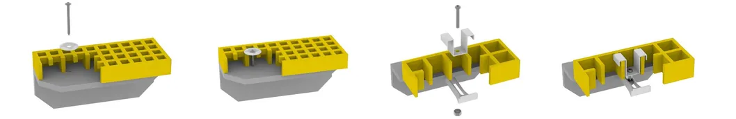 Grelha Moldada de Fibra de Vidro/PRFV Malha Quadrada 20*20*40 Alta Resistência à Corrosão 10