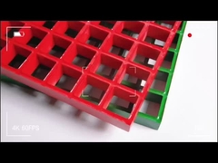 Grelhas de malha quadrada 20*20*40 de fibra de vidro/FRP moldadas com resistência à corrosão de alta resistência