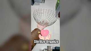 Esterilize e organize a cesta de ferramentas médicas