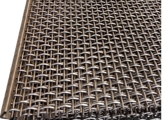 Rede de arame de aço inoxidável frisado de malha 304 para peneira de mineração