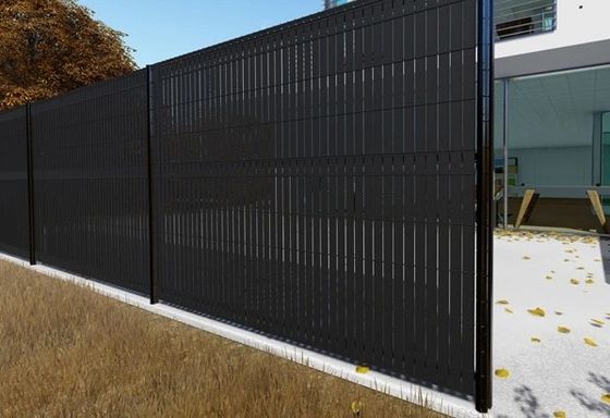 8 pés de privacidade vedação curva de metal 2,43m Panel altura 3d