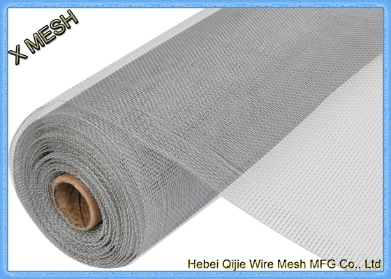 Malha de tela de inseto de alumínio anodizado 1 X 30 M Roll Epoxy Coating Silver White Color