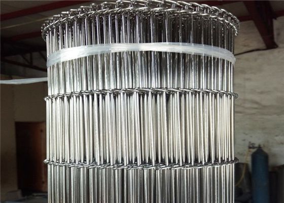 Fio de aço inoxidável Mesh Conveyor Belt da indústria alimentar 50mm