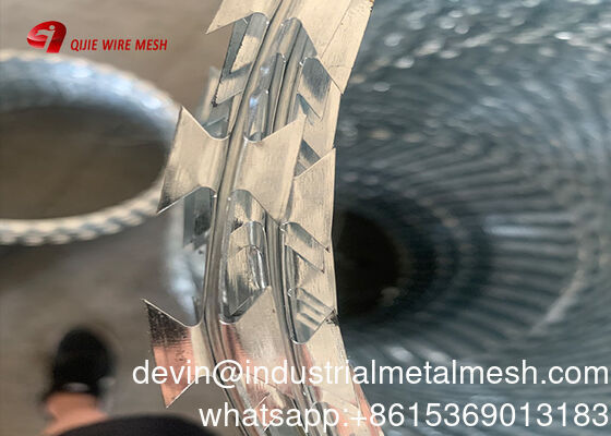 75X150mm abertura soldada lâmina de navalha rede de arame farpado para painel de vedação