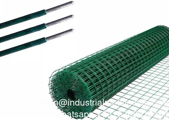 Rolo de malha de arame galvanizado para atacado com orifício quadrado, malha de aço soldada para gaiola de galinha com revestimento de PVC