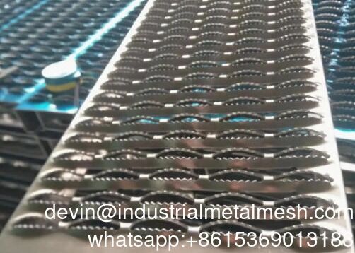 Grelha de apoio de algodão com grelhas perforadas de diamante para pisos de escada