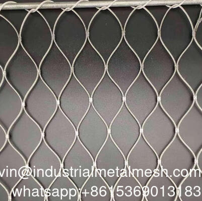 Malha de Cabo/Malha de Corda de Aço Inoxidável 304 316/Malha Decorativa e de Arame para Parede Verde e Segurança