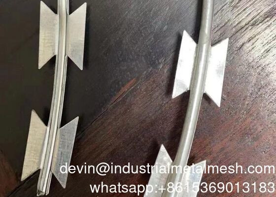 Lâmina de lágrima BTO-30 Razor Wire Concertina Flat Wrap Razor Wire Cercas