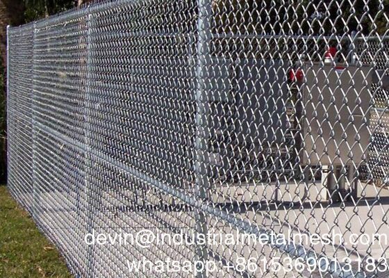 Poste galvanizado da cerca do elo de corrente do PVC do metal das portas da rede de arame do diamante do fio de Babred da lâmina