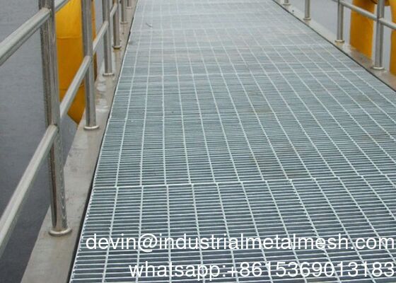 Grade de piso de aço industrial personalizada profissional para estradas e Brid Grade de aço galvanizado por imersão a quente Grade de aço inoxidável