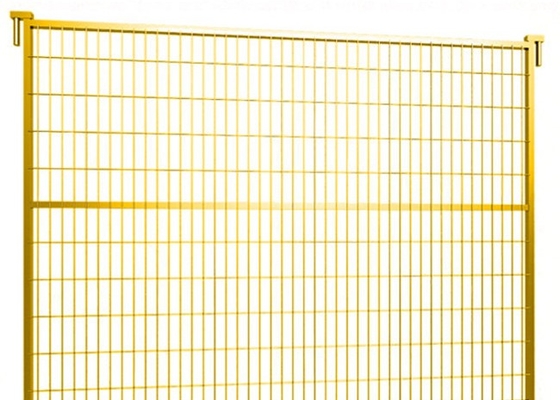 Cerca provisória colorida amarela Panel da construção exterior padrão de Canadá da altura de 1.8m