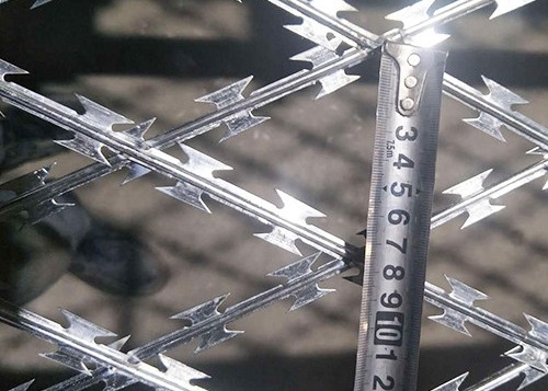 O arame farpado galvanizado mergulhado quente da lâmina para a prisão protege a cerca