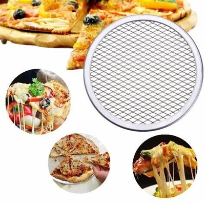 A cozinha utiliza ferramentas a bandeja lisa de Mesh Odm Aluminum Round Pizza 12 polegadas