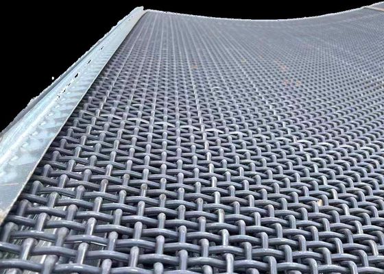 preço de fábrica alto da malha da tela da peneira do triturador da mina da pedreira do fio de aço do manganês 65Mn da malha da tela de vibração