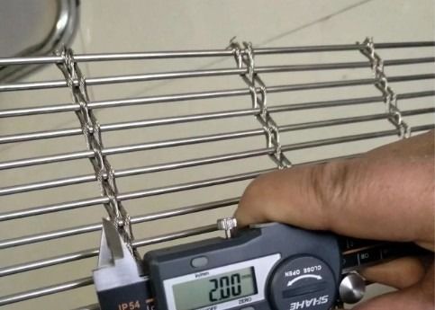 8mm Tec Sieve Arquitetônico Tecido Metal Mesh Multi Barrette Tecido / Sistema de malha de cabo