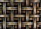 Antigüidade de latão plano de aço inoxidável de arame Decorativo de fios de malha de fios de tecido encravados painéis grades para porta de gabinete inserções