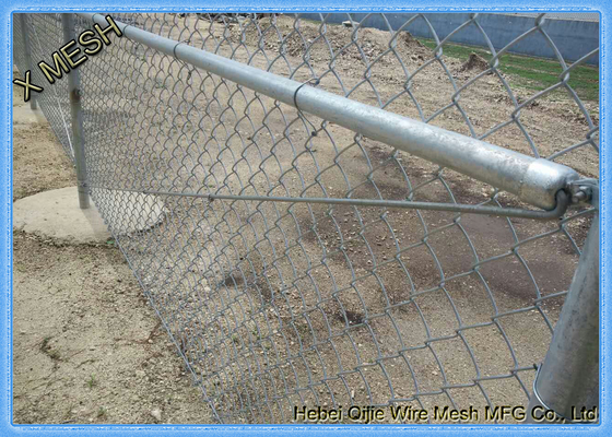 11 Gauge Chain Link Fence Fabric Hot Dipped Galvanized Steel Wire / Posts