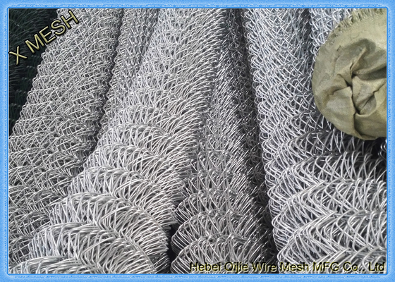 11 Gauge Chain Link Fence Fabric Hot Dipped Galvanized Steel Wire / Posts