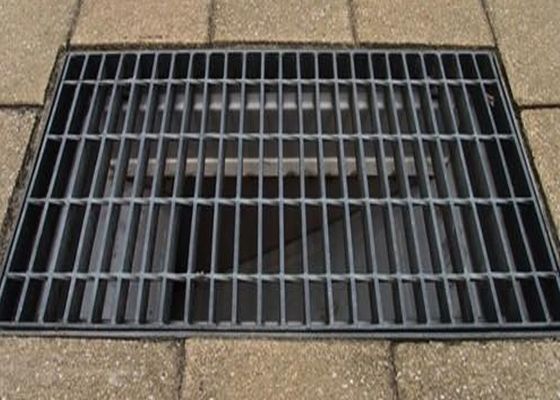 Grelhas de aço galvanizadas por imersão a quente do tipo I / grelhas de barras planas / grelhas de barras dentadas