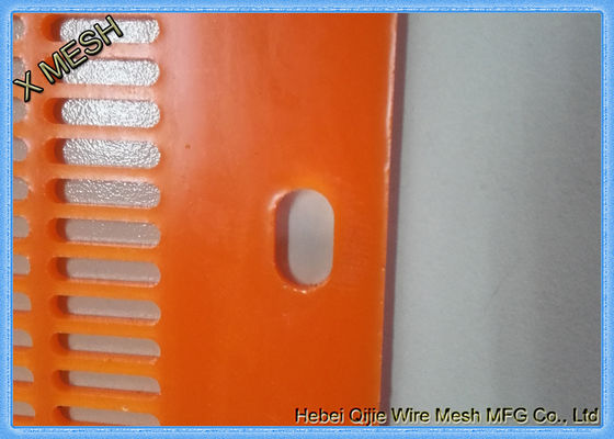 Falhanço de alta frequência do fluxo da aleta da malha da tela da mineração do poliuretano que salta o furo oblongo das esteiras do plutônio