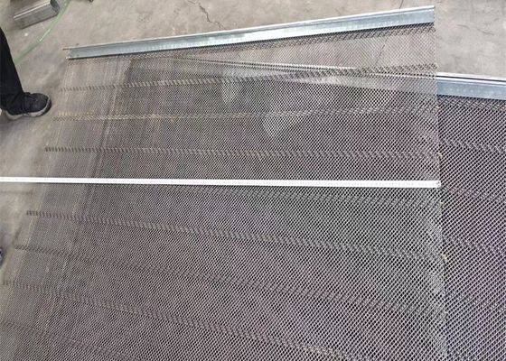 Tamanho de mineração frisado fechamento de Mesh Woven 1mm da tela do fio
