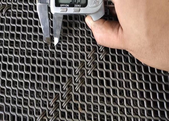 Tamanho de mineração frisado fechamento de Mesh Woven 1mm da tela do fio