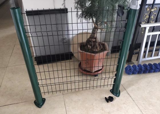 O Pvc revestiu o painel curvou o jardim de aço de Peach Post For da cerca