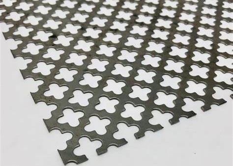 Folhas de metal perfuradas com padrão de trevo de folhas completas de espessura de 6 mm