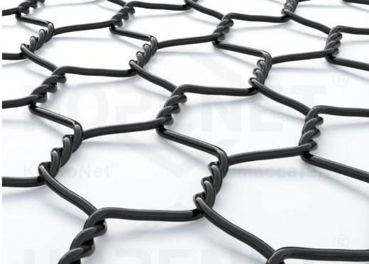 Fio 100% sextavado do material do poliéster do animal de estimação Mesh Net Black Color