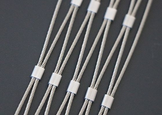 SS316 Ferrule Diamante Flexível Inox aço inoxidável fio de cabo rede de corda malha