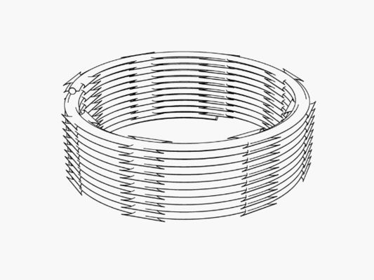 Bto16 Segurança Concertina Espiral Razor Barbed Wire Mesh Cross Razor Material de vedação