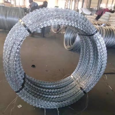 Bto16 Segurança Concertina Espiral Razor Barbed Wire Mesh Cross Razor Material de vedação