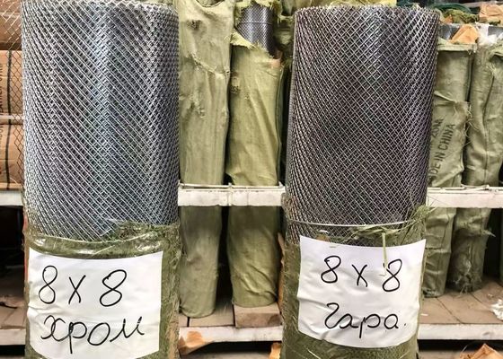 Malha de metal expandida revestida a pó Malha de diamante forma de furo