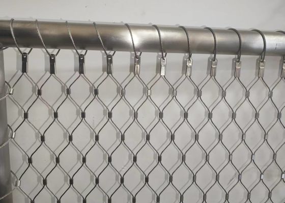 316l malha de aço inoxidável flexível da corda da rede do cabo do jardim zoológico 7x7