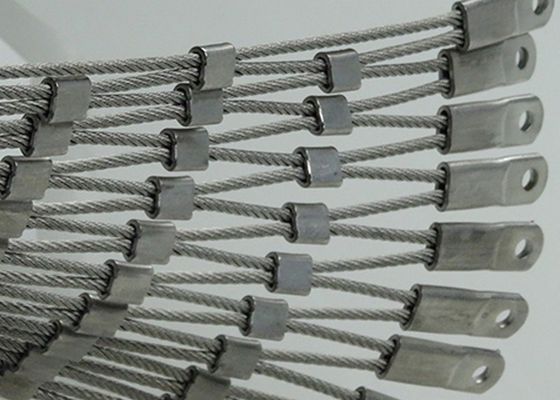 316l malha de aço inoxidável flexível da corda da rede do cabo do jardim zoológico 7x7
