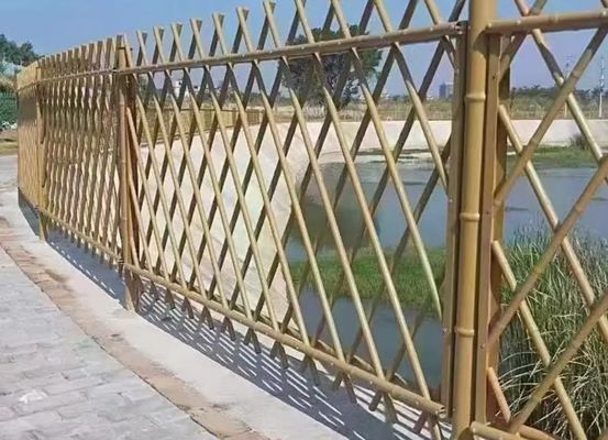 Pacote de segurança de pó de bambu Imitação Jardim Vila vedação Ferro forjado vedação decorativa