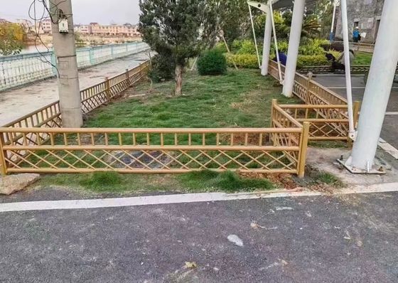 Pacote de segurança de pó de bambu Imitação Jardim Vila vedação Ferro forjado vedação decorativa